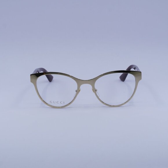 Gucci GG1114O 003 Eyeglasses Gold/Red 52mm Cat Eye Frame - Picture 4 of 12